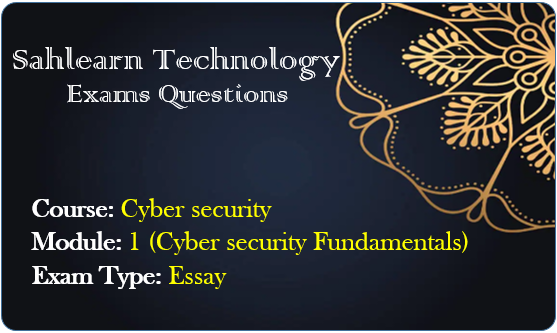 Module 1 Essay Exams