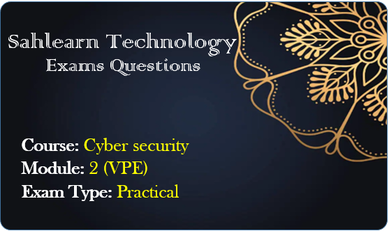 Module 2 Practical Exams